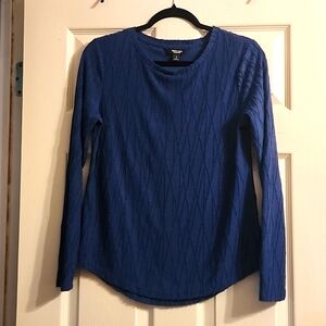Simply Vera Wang women's blue textured top blouse size S